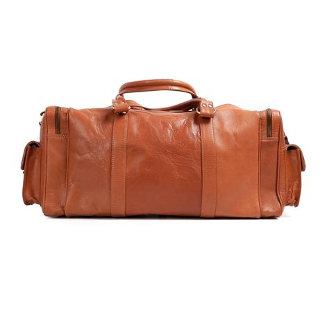 Tan Leather Duffle Bag – Kinnoti