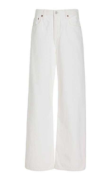 Agolde Rigid Low-slung Baggy Jeans in White | Lyst