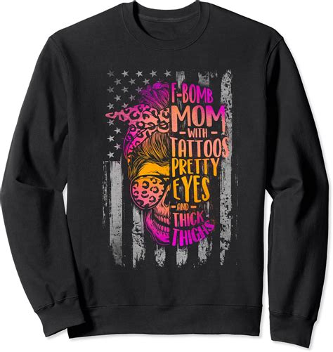 Buy F-Bomb Mom - Badass Skull Tattoos Thick Thighs Pretty Eyes ...