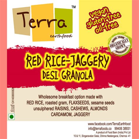 Terra-Red Rice Jaggery Granola – Terra Earthfood