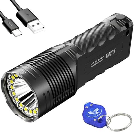 NITECORE TM20K 20,000 Lumen USB-C Rechargeable LED Flashlight with ...