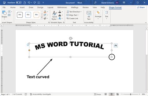 How to Curve Text in Word 2013 的图像结果