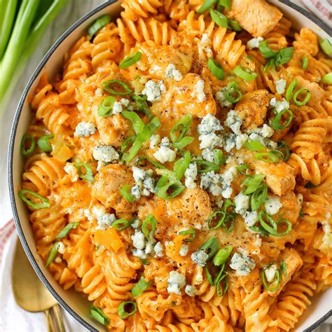 Buffalo Chicken Pasta - Creamy Spicy Cheesy Dinner