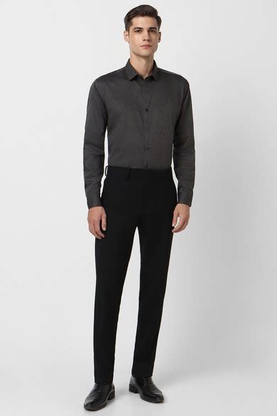 Buy Men Grey Slim Fit Print Full Sleeves Party Shirt Online - 929924 ...