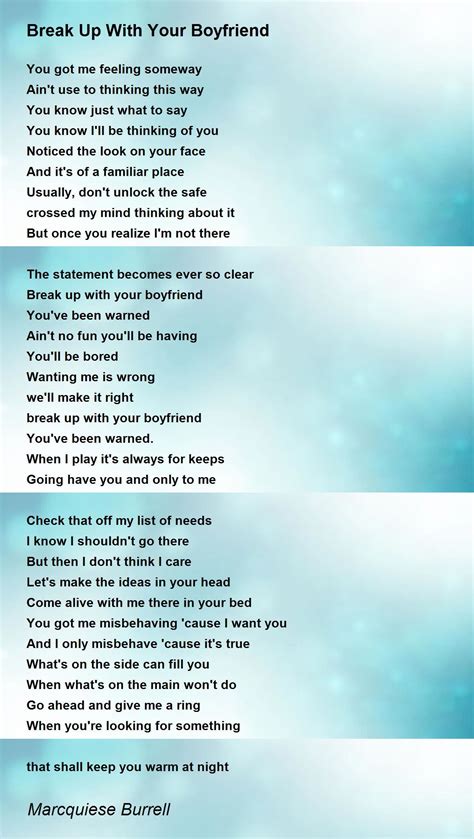 Break Up Poems For Your Ex Boyfriend