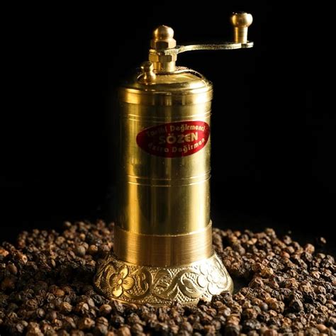 OttomanInspirations Sozen 4.7 Manual Pepper Grinder Brass Handmade ...