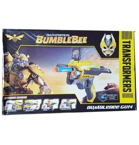 Transformer Bumblebee soft bullet blaster gun with mask – Kidospark