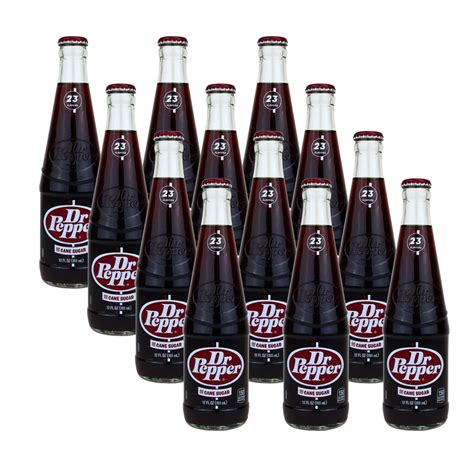 Dr Pepper Bottle With Cane Sugar 12 Oz- 12 pack - Walmart.com
