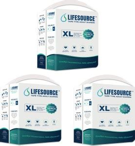 LIFESOURCE Tape Type Adult Diaper - XL Adult Diapers - XL - Buy 30 ...