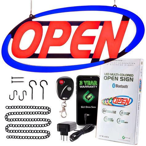 Outside Lighted Open Sign Buy Open LED RGB Shop Sign Led Signs And