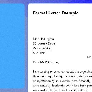 Formal Letter | English | Letter Examples | Twinkl