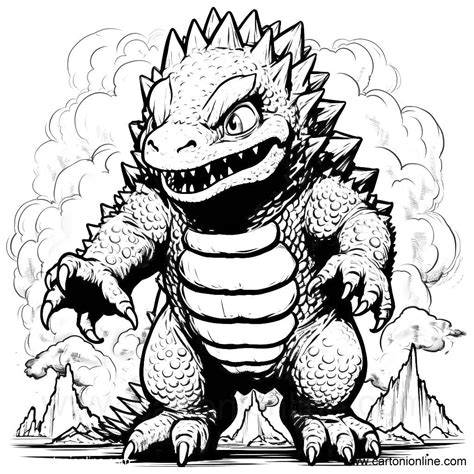 Baby Godzilla Coloring Page