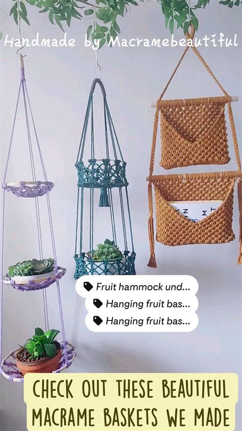 Image result for Macrame Baskets Tutorial