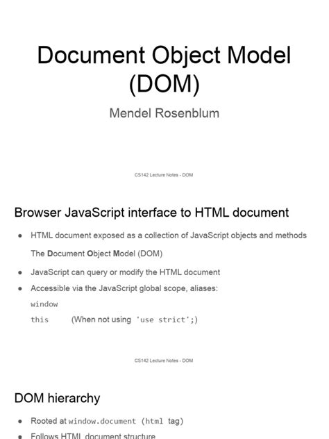 Image result for Document Object Model in JavaScript