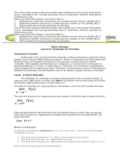 Image result for Basic Calculus Module