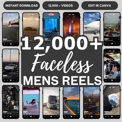 12,000+ Faceless Reels For Men (Faceless Video Bundle) - Nourish Your Glow