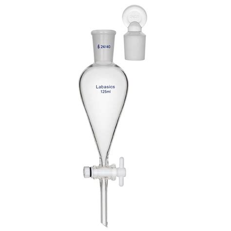 Buy Labasics Borosilicate Glass 125ml Conical Separatory Funnel with ...