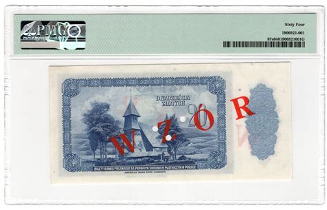 Poland 20 złotych 1939 RARE SPECIMEN PMG 64 | MA-Shops