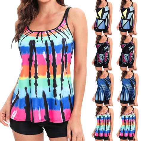 Plus Size High Waisted Bikini Sets for Women Swimsuit Two Pieces ...