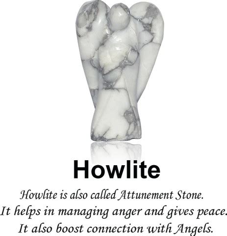 REIKI CRYSTAL PRODUCTS Howlite Angel Crystal Angel For Reiki Healing ...