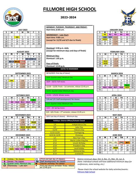 The Fillmore Calendar
