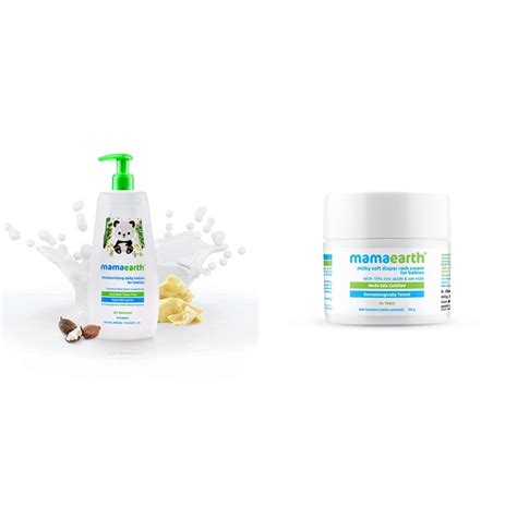Buy Mamaearth Daily Moisturizing Natural Baby Lotion (400 ml) & Milky ...
