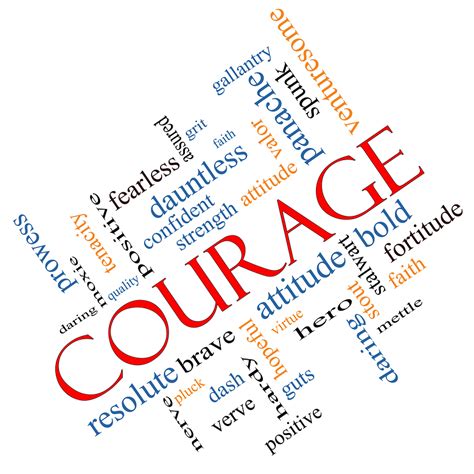 Soyez courageux citation dessinée à la main sur le courage et le ...
