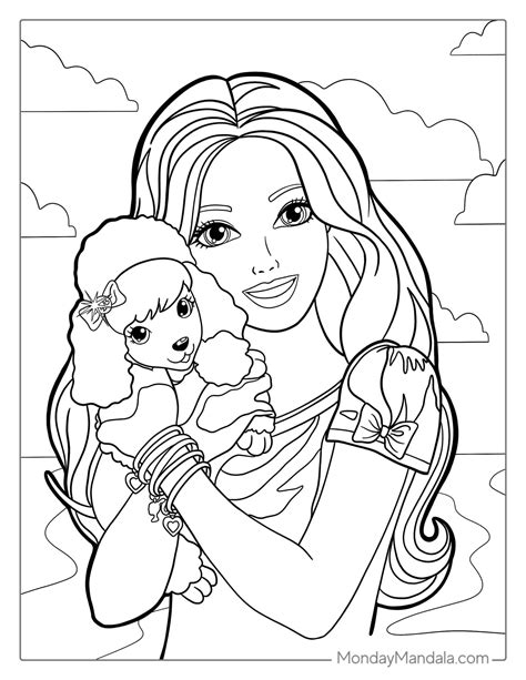 Free Printable Coloring Pages Barbie | Printable AT A GLANCE