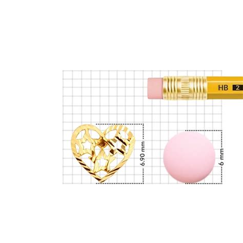 Starlit Heart 18K Gold Nose Pin for Women | Nose Pin Gold Design – Yuvora