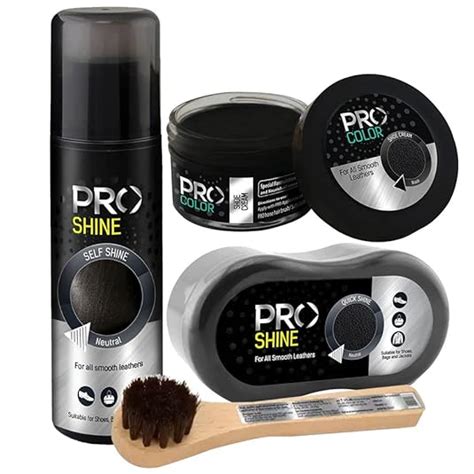 PRO Shoe Care Easy Combo | Leather Shoe Cream 50ML Black | Quick Shine ...