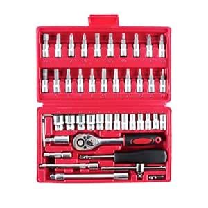 YuuKai 46-Piece Includes Metric Socket Set and Extension for Automotive ...