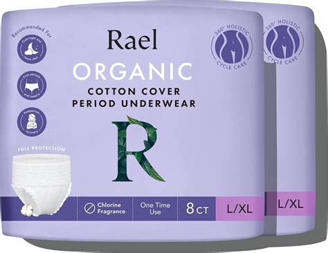 Rael Disposable Underwear for Women, Organic Cotton Cover ...