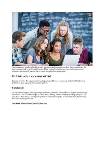 Image result for Work-Based Learning Examples