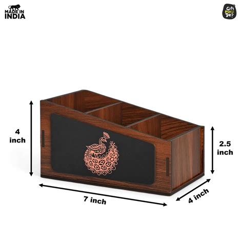 Buy Wooden Remote Stand with 5 Sections Online - Gift Kya De