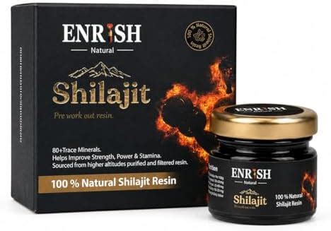Enrish Natural Shilajit Resin – 20g (Pack of 1) | 100% Pure Ayurvedic ...