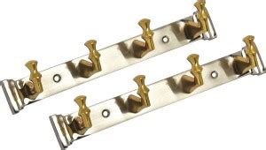Riva Bathroom Antique Brass Cloth Hooks 4 PIN Cloth Hanger Wall Door ...