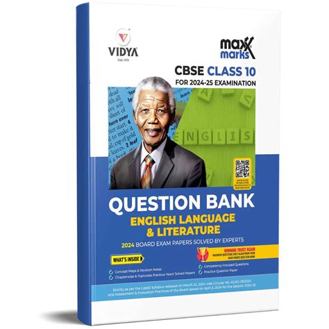 Vidya Question Bank English Language & Literature For CBSE Class 10 ...