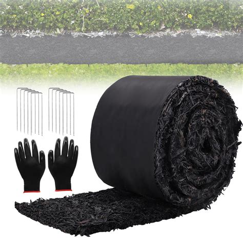 Amazon.com : 10 Ft Long Rubber Mulch for Landscaping Garden Mulch Black ...