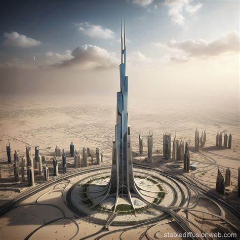 Kingdom Tower in Saudi Arabia | Stable Diffusion Online