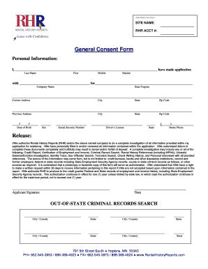 Fillable Online General Consent Form - brhrisbbcomb Fax Email Print ...