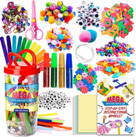 Amazon.com: Dragon Too Mega Kids Crafts and Art Supplies Jar Kit - 1000 ...