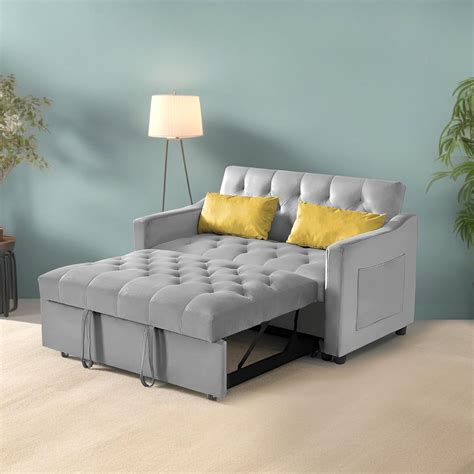 Casaliving Louis 3 Seater Sofa Cum Bed for Living Room (Grey Fabric ...