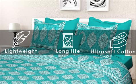 Buy Meejoya 100% Cotton Rajasthani Jaipuri Traditional Double Bed ...