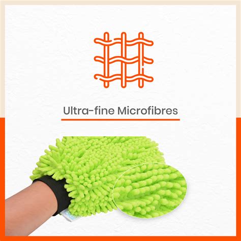 Spic & Span Multi Purpose Micro Fiber Cleaning Glove (Flourescent Gree ...
