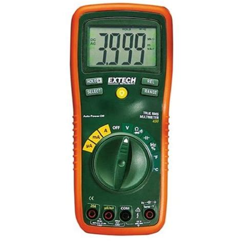 Extech EX430 True RMS Auto-ranging Multimeter with K Type, Capacitance ...