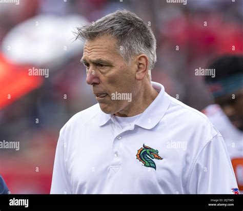 March 07, 2020 : Seattle Dragons head coach Jim Zorn exits the field ...