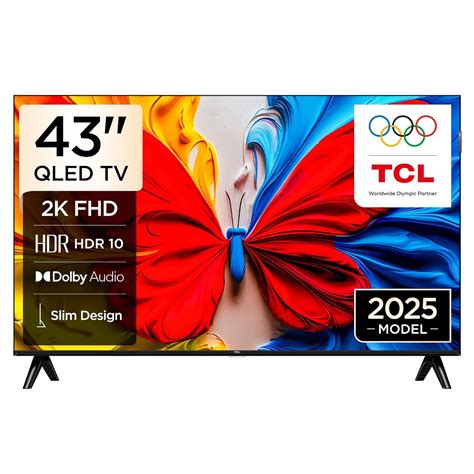 TCL 43S5K Television 43 Inch Smart TV QLED HDR 10 Google TV, Dolby ...