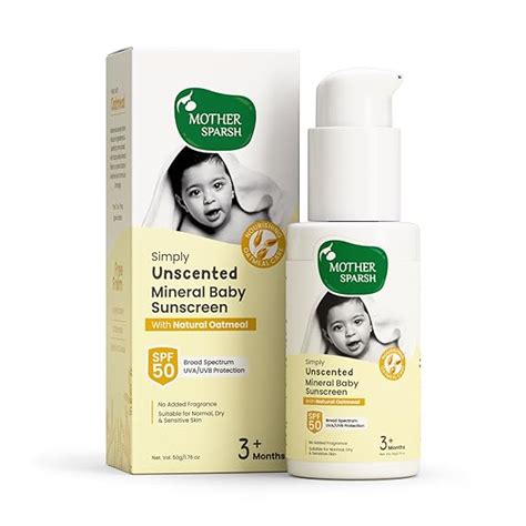 Mother Sparsh Simply Unscented Mineral Baby Sunscreen with Natural ...