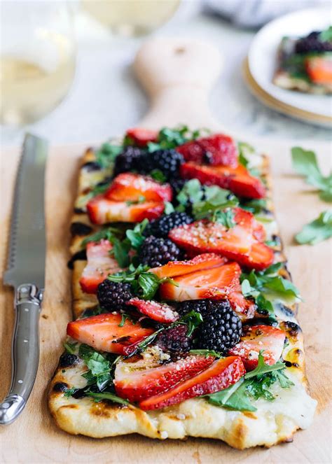 Flatbread Pizza Recipe (Grilled) with Berries and Fontina | Striped Spatula