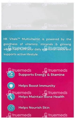 Hk Vitals Multivitamin Women Tablet 30 - Uses, Side Effects, Dosage ...